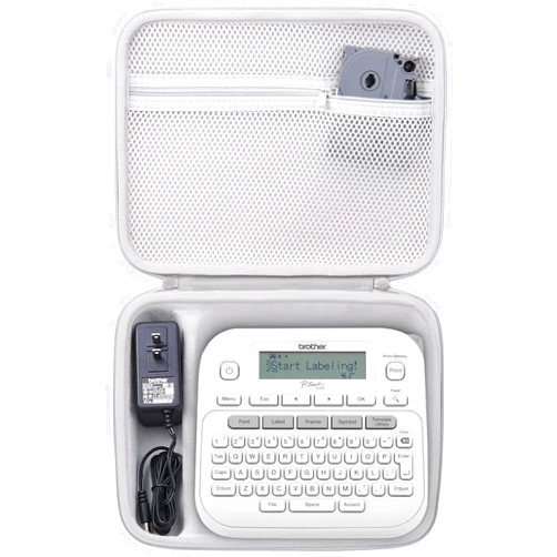 khanka Hard Travel Case Replacement for Brother P-Touch Pt-d400 PTD400AD, PT-D410, PT-D460BT Home/Office Advanced Label Maker, Case Only (White)