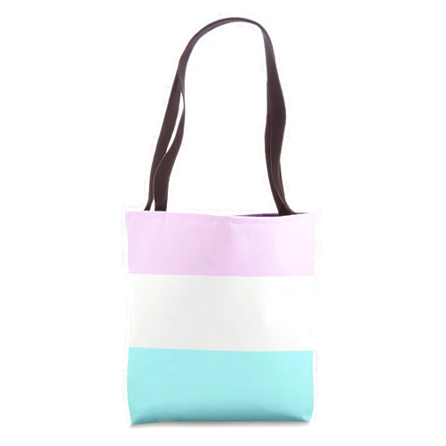 Classic Minimal Decorative Retro Pattern Design Pink Beige Blue Striped 70s Vintage Style Retro Stripes Tote Bag