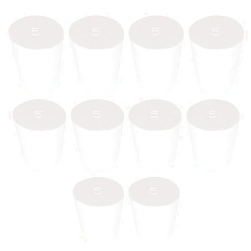 Labasics 10PK 5# Solid Rubber Stoppers - Size: 0.87