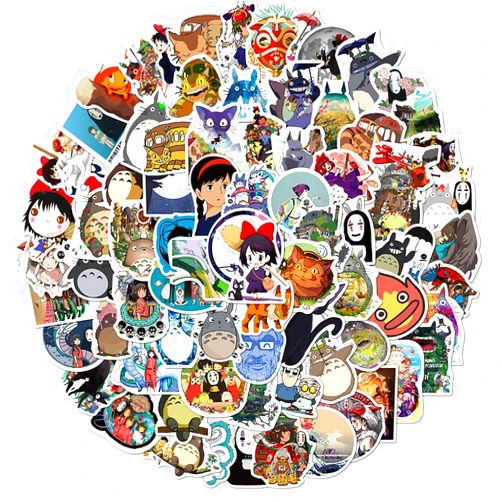 XYLL 100Pcs Janpanese Anime Cartoon Sticker for Kids, Cute Cartoon Waterproof Vinyl Stickers for Adult Teen Girl Water Bottle Laptop Phone Computer Guitar Notebook Skateboard Scrapbook Helmet