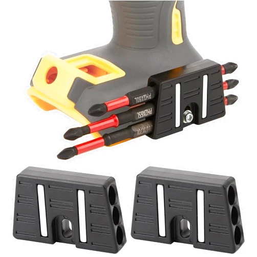 USEAMIE Upgrade Magnetic Bit Holder with 6 Magnetic Holes for Secure Mounting on Belt Buckle Screws for Dewalt, Ridgid, Makita, Bosch, Ryobi, Milwaukee and More