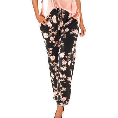 Generic Pants Pants Printing Beach Women Boho High Waist Pockets Long Trousers Easy Pants Pants Women Formal