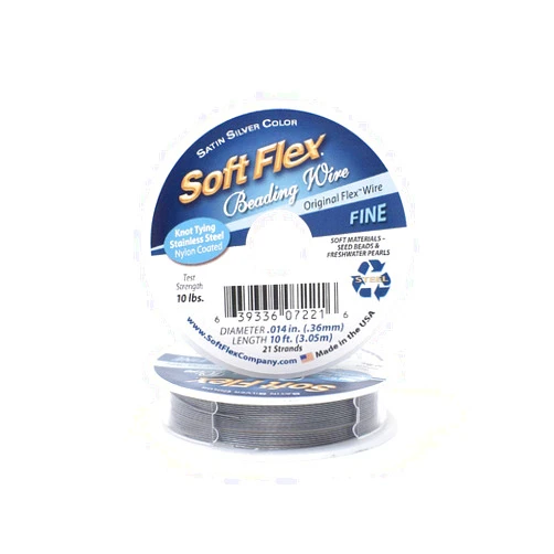 Soft Flex 21 Strand Beading Wire - Fine 0.14 Diameter - 10 Feet Design Wire