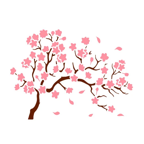 FINGERINSPIRE Cherry Blossom Tree Stencil 11.7x8.3 inch Flower Cherry Painting Stencils Plastic Reusable Tree Branches Cherry Floral Stencils Drawing Template for Home Wall Furniture Windows Decor