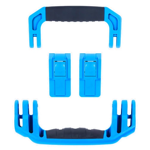 ColorCase Pelican 1535 Replacement Handle & Latch Set by ColorCase - Blue Handle and Push Button Latches