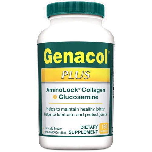 GENACOL Plus Glucosamine Collagen Joint Supplement for Men & Women- Glucosamina Colageno | get Joint Support + Relief | Gluten Free Non GMO Collagen Pills (180 Count (Pack of 1))
