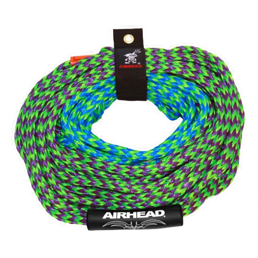 Airhead 2 Section Tow Rope | 1-4 Rider Towable Tube Rope, Dual Sections, 4,150lb Break Strength, 50 ft and 60 ft Options, Rope Keeper Included