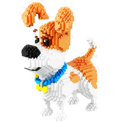 ISeeSee Mini Dog Building Blocks Pet Building Toy Bricks Micro Mini Blocks 3D Puzzle Building Blocks Set Toys Gifts for Kids or Adult (Standing Mike Dog 2100PCS)