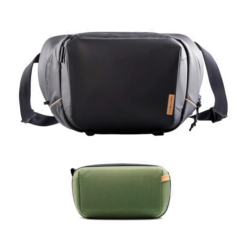 PGYTECH OneGo Solo V2 10LCamera Sling Bag+Tech Accessories Pouch Waterproof Small Electronics Organizer Bag for Sony/Canon/Nikon/DJI Mavic/Air/Mini/Tripod/Laptop