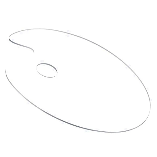 Cerpourt Clear Acrylic Paint Palette 15.7 x 11.8 Inches,Oval Art Palette Watercolor Gouache Oil Paint Mixing Palette Easy Clean Plastic Paint Tray Pallette for DIY Art Craft Painting (40 x 30 cm)