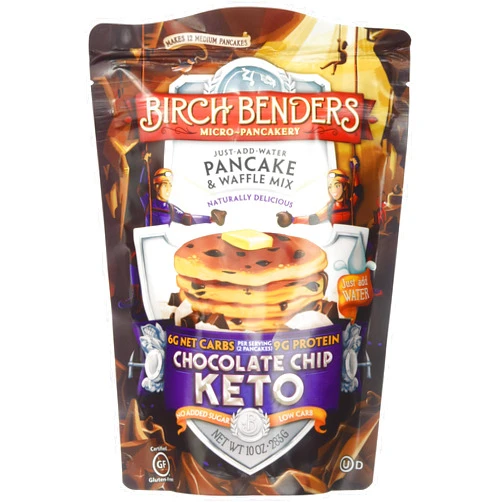 Birch Benders Griddle Cakes, Pancake Waffel Mix Chocolate Chip Keto, 10 Oz