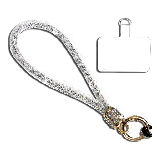 Fengirl Hands Free Detachable Cell Phone Lanyard，Lanyard with Tether Tab，rhinestone Phone Wrist Strap，Keychain Wristlet Charm