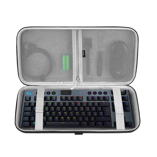 Geekria TKL Keyboard Case, Hard Shell Travel Carrying Bag for 80% / 87 Keys Mechanical Gaming Keyboard, Compatible with Logitech G915 TKL, G PRO Keyboard/G PRO X (Extra Space)