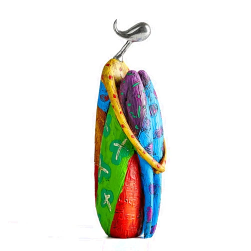 Octdays Art Female Sculpture Figurines, Abstract Woman Statue for Home Decor, Colorful Decorations for Living Room Shelf Office Cabinet Accents- A