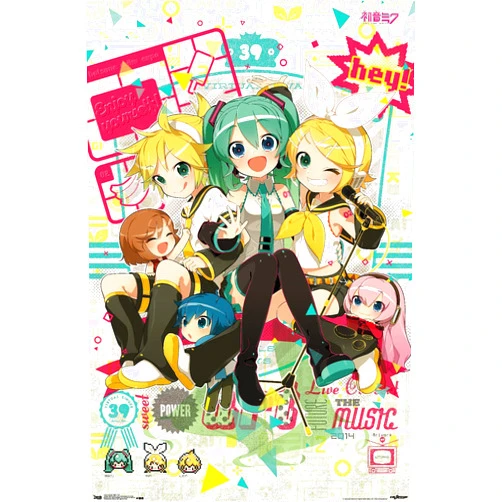 Trends International Hatsune Miku Hey Wall Poster 22.375