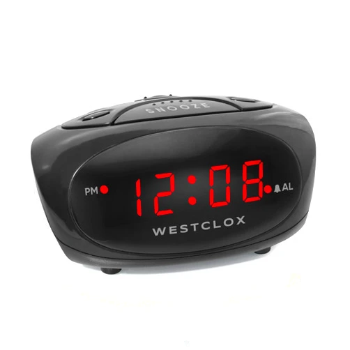 Westclox (Black) Super-Loud LED Electric Alarm Clock, Standard