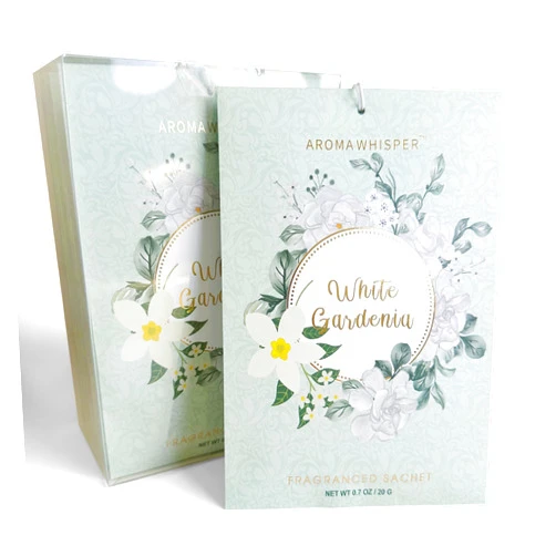 AROMAWHISPER White Gardenia Large Scented Sachets - 8 Pack, Long-Lasting Home Fragrance Sachet Bags, Extra Large Fresh-Scented Packets, Scented Sachets for Drawer and Closet