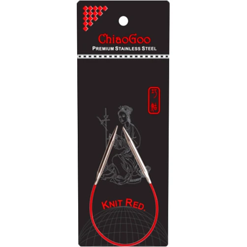 ChiaoGoo 9-Inch Red Line Circular Knitting Needles, 1.5/2.5mm