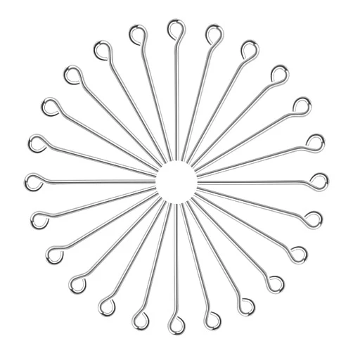 TOAOB THE ONE AND ONLY BABY TOAOB 200pcs Stainless Steel Eye Pins 1 Inch Open Eye Pins Head Pins for DIY Earring Necklace Jewelry Making