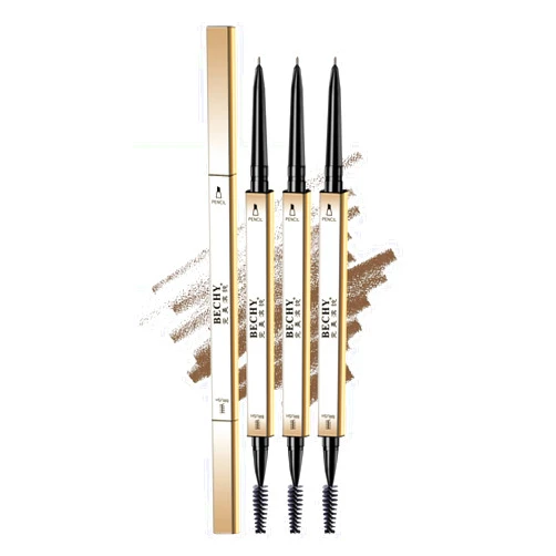BECHY Eyebrow Pencil,3 PCS Waterproof Long-Lasting Microblading Ash Brown Brow Pencil,Natural Eyebrow Makeup Ultra Slim Defining Eyebrow Pencils