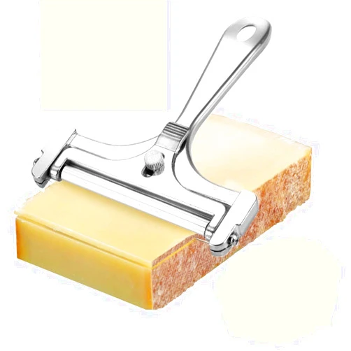 Yingruier Cheese Slicer With Adjustable Thickness - Stainless Steel Cheese Cutter with Wire - Hand Held Cheese Cutter for Cheddar, Gruyere, Raclette, Mozzarella Cheese Block, Adjustable Cheese Shaver