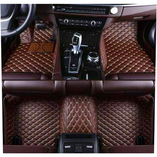 Hanshneg for Cadillac XTS SRX CTS ATS CT6 XT5 XT4 Escalade All Models Car Floor Mats Luxury Custom FloorLiner Auto Mats All Weather Protector Car Floor Mats Carpets (Coffee,SRX-2010-2018)