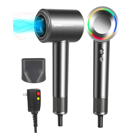 Tawiijou Ionic Hair Dryer, 110000 RPM Professional High Speed Brushless Motor, Low Noise Thermo Control Hairdryer to Prevent Overheating, Compact Travel Blow Dryer with Magnetic Concentrator Nozzle