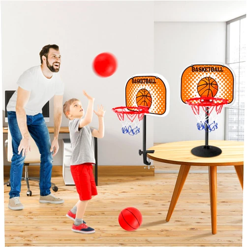 NZQXJXZ 2 in 1 Mini Tabletop Basketball Hoop Indoor Desktop Basketball Hoop Set with Clips and Suction Cup with Two Balls, Portable Mini Hoops for Desk Table Office Bedroom Basketball Toys for Kids and Adult