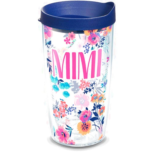 Tervis Made in USA Double Walled Dainty Floral Mother's Day Insulated Tumbler Cup Keeps Drinks Cold & Hot, 16oz, Mimi