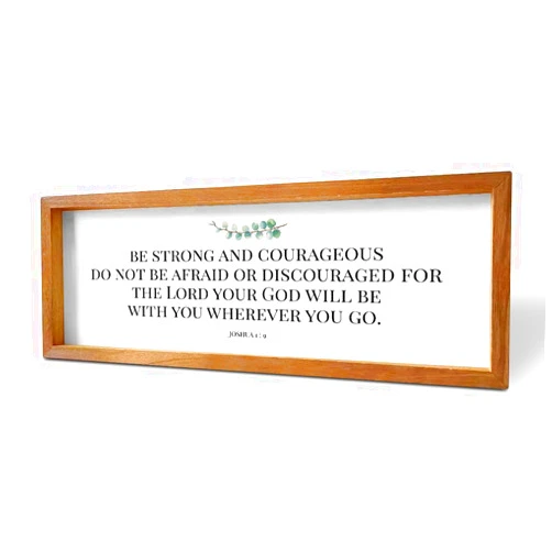 ENGVZ Inspirational Christian Rustic Country Motivational Bible Verse Decorative Wooden Framed Sign Encouraging Scripture Farmhouse Hanging Wall Decor Home Office Living Room Bathroom Front Door Decoration