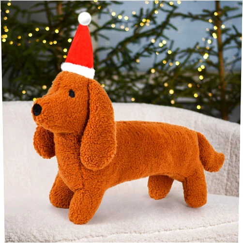 YLOLUL Dachshund Dog Christmas Pillows Throw Pillows Dachshund Dog Shaped Pillow Cute Soft Dog Throw Pillow Decorative Cute Pillows for Sofa Christmas Party Outdoor Cushion Decorations Dog Lover Gifts