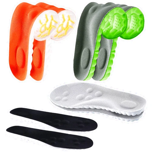 Xiaoguang 4 Pair Constant Temperature Comfort Insoles, 4d Memory Foam Insoles, U-Shape Insoles, High-Elastic Shock-Absorbing Insoles, Sweat Absorbing Insoles for Men & Women