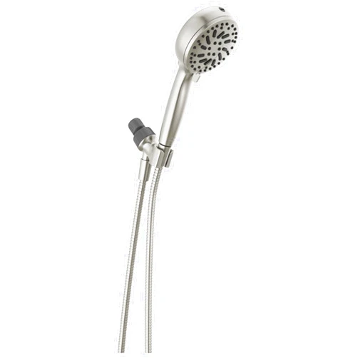 Delta Faucet ProClean Brushed Nickel Shower Head with Handheld, Showerhead with High Pressure , Handheld Shower Head, 6 Spray Settings, SpotShield 75740SN