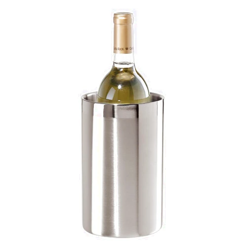 OGGI Stainless Steel Double Wall Wine Cooler - Insulated Tabletop Wine Chiller for White Wine & Champagne, Fits Most Standard Sized Bottles