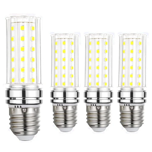 BOGAO E26 LED Bulb, 12W White 6000K LED Bulbs, 80-100 Watt Light Bulbs Equivalent, E26 Screw Base,1200 Lumens LED Lights （4 Pack White）