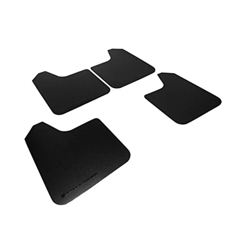 Rally Armor MF12-BAS-BLK Basic Black Mud Flap with Logo (Universal Fitment (no Hardware)), 1 Pack