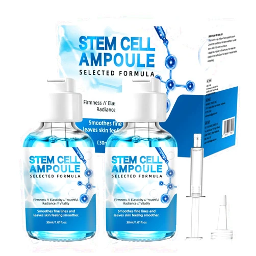 Racgrul Stem Cell Serum for Face – 2 Pcs Microneedling Serum Ampoule Booster to Use with and without Derma Pen, Korean Anti-Aging Skin Care for Wrinkles, Scars, Hydration & Rejuvenated Skin 1 fl.oz