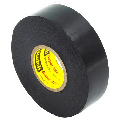 3M Scotch Super 33+ Electrical Tape - 3/4 in x 52 ft, Premium Grade All-Weather Vinyl, Resistant to Abrasion, Moisture, Corrosion, Alkalies - Black, 1 Roll
