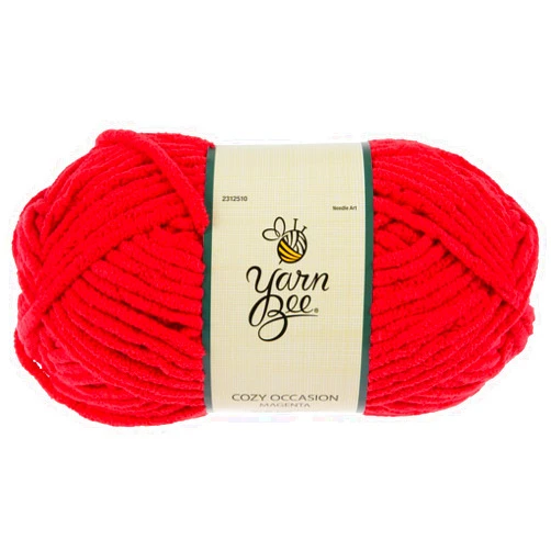 Hobby Lobby Yarn Bee Cozy Occasion Yarn, Pink,100% Polyester, Super Bulky Weight, 5.5 oz Skein, 101 Yards,