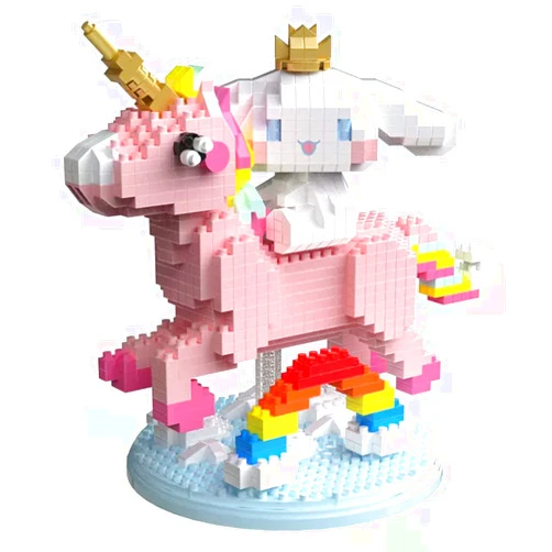 AuHoRa Mini Building Blocks, Micro Blocks, White Puppy 6033, 949 Pieces, Best Gifts for 15 Years Old and Up, for Adults