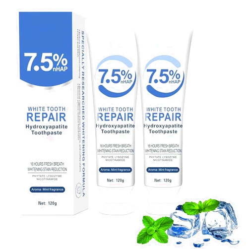 Pigdun 2PCS 7.5% Hydroxyapatite Toothpaste, Deep Cleansing Toothpaste, Advanced Enamel Protection, Gentle and Effective Formula, Fresh Mint Flavor, for Sensitive Teeth