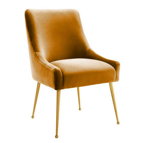 Tov Furniture Beatrix Velvet Upholstered Side Chair (Cognac)