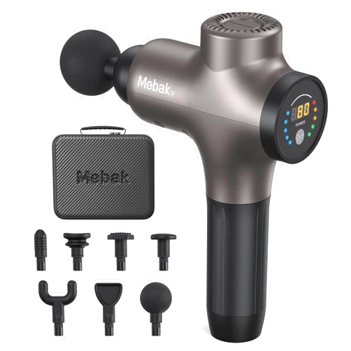 Mebak 3 Massage Gun, Massage Gun Deep Tissue for Athletes, Professional Muscle Percussion Massage Gun, Massager Gun for Shoulder Leg Back Body Pain Relief, Quiet Portable Sport Massager