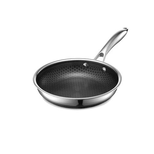 HexClad Hybrid Nonstick Frying Pan, 8-Inch, Stay-Cook Handle, Dishwasher and Oven Safe, Induction-Ready, Compatible with All Cooktops