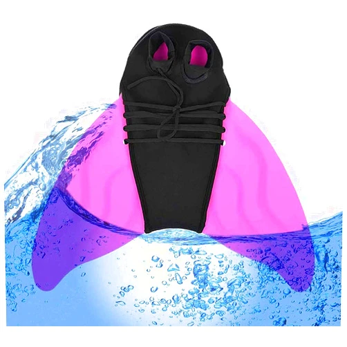 LoviHome Swim Fins for Kids and Adult, Monolithic Mermaid Tail Fins One-Piece Flipper Diving Fins Swimming Training Fins, Mermaid Monofin Tail (Pink, Adult)