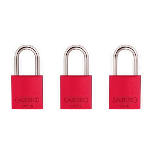 ABUS Red 72/30 Lockout Tagout Safety Padlock with 1