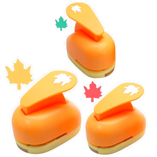 Luomorgo 3 Pcs Maple Leaf Hole Punch (1