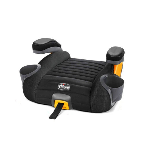 Chicco GoFit Plus Backless Booster Car Seat with LATCH Attachment and Quick-Release LATCH Removal, Portable Travel Booster Seat for children 40-110 lbs. | Iron/Black