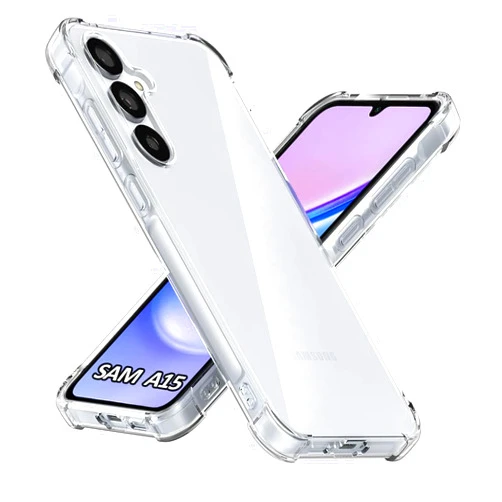 USTIYA Case for Samsung Galaxy A15 4G/5G Clear TPU Four Corners Protective Cover Transparent Soft funda
