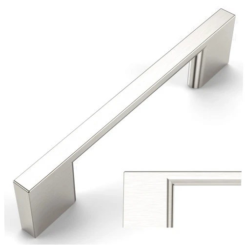 Amerdeco 10 Pack Brushed Satin Nickel Cabinet Pulls 3-3/4 Inch(96MM) Hole Centers Kitchen Cabinet Handles Cabinet Hardware Kitchen Handles for Cabinets Cupboard Handles Drawer Pulls ZH0060